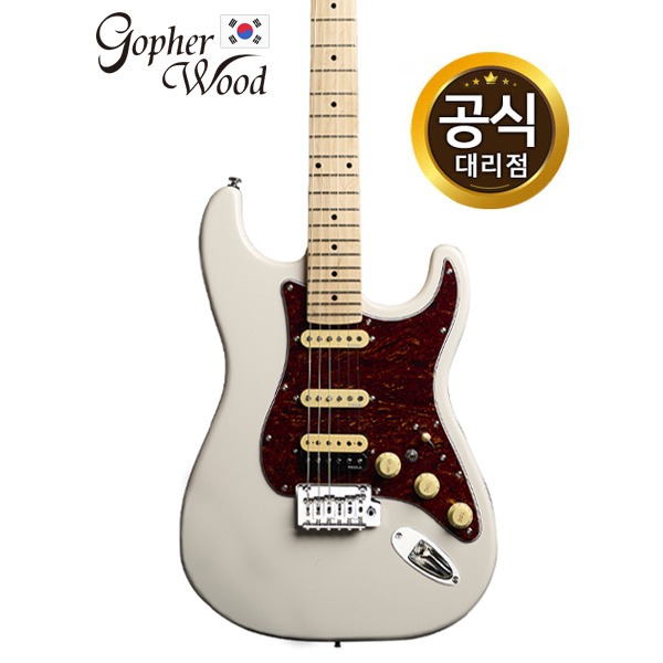 고퍼우드 WHITE 901V 한국산 일렉기타 - 헤드폰앰프 선물