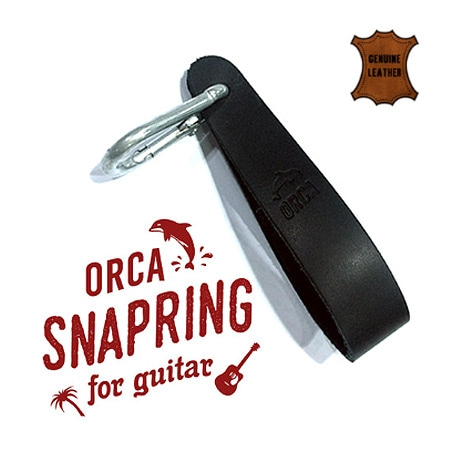 ORCA 어쿠스틱/클래식 기타 가죽 스트랩 버튼 고정용 스냅링(블랙)